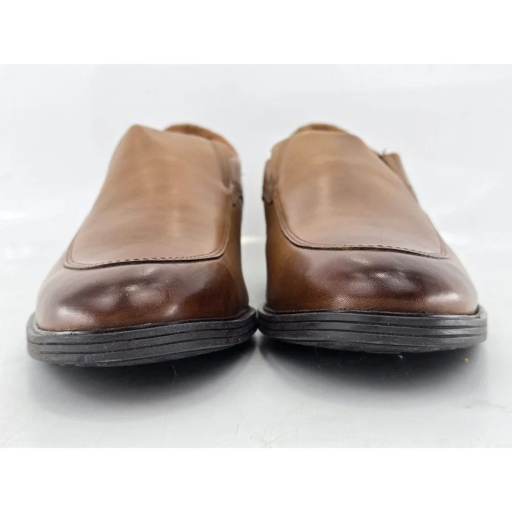 Clarks Whiddon Step Mens Size 13 Tan Leather Slip On Loafers -Excellent